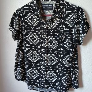 Dakine Black and White Button Down Shirt for Women